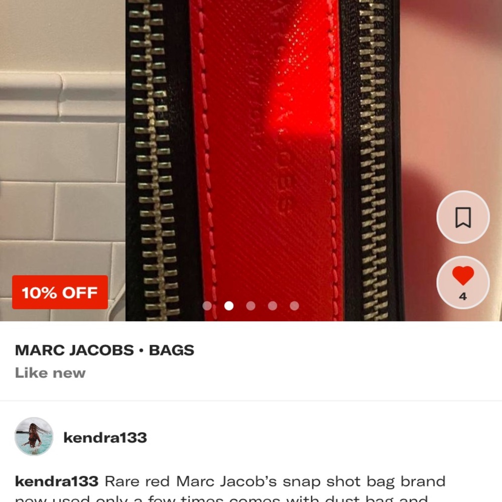 Rare red Marc Jacob’s snapshot bag